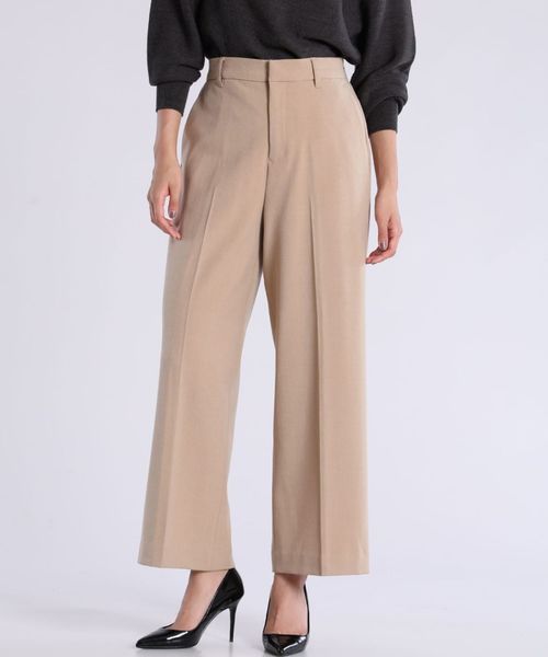 CLEAR IMPRESSION (クリアインプレッション)の「チェック柄ワイドパンツ《Memorich Warm》【steady.10月号掲載】【Ray10月号掲載】(パンツ)」|キャメル