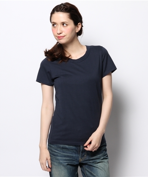 Ray BEAMS（レイビームス）の「Ray BEAMS / タックリブ 天竺 クルーネック Tシャツ（Tシャツ/カットソー・レディース・オフホワイト/シルバー/ネイビー/ブラック・1/0）」の4枚目の写真