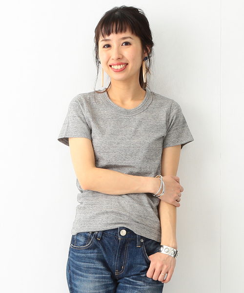 Ray BEAMS（レイビームス）の「Ray BEAMS / タックリブ 天竺 クルーネック Tシャツ（Tシャツ/カットソー・レディース・オフホワイト/シルバー/ネイビー/ブラック・1/0）」の11枚目の写真