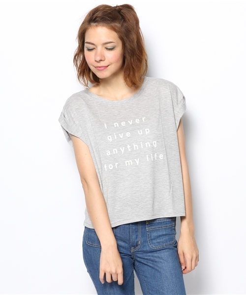 Chico（チコ）の「タック袖T（Tシャツ/カットソー・レディース・ホワイト/レッド/ネイビー/ブラック/グレー・FREE）」の6枚目の写真