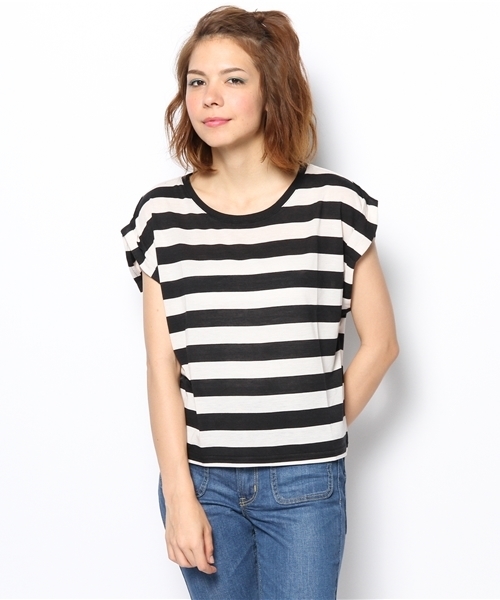 Chico（チコ）の「タック袖T（Tシャツ/カットソー・レディース・ホワイト/レッド/ネイビー/ブラック/グレー・FREE）」の7枚目の写真