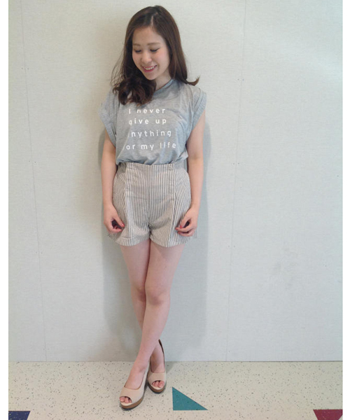 Chico（チコ）の「タック袖T（Tシャツ/カットソー・レディース・ホワイト/レッド/ネイビー/ブラック/グレー・FREE）」の10枚目の写真