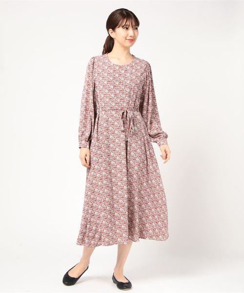 レトロ小花柄ワンピース ワンピース Refined セール Mews Refined ワンピース Mews Clothes ミューズリファインドクローズ のファッション