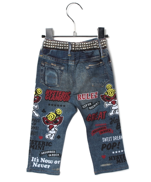 HYSTERIC MINI（ヒステリックミニ）の「BABY SWEET DREAM BABY! “LIKE A DENIM” (10分丈)（その他パンツ・キッズ・ブルー・90/80）」の7枚目の写真