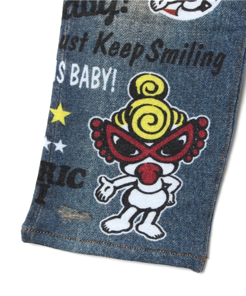 HYSTERIC MINI（ヒステリックミニ）の「BABY SWEET DREAM BABY! “LIKE A DENIM” (10分丈)（その他パンツ・キッズ・ブルー・90/80）」の4枚目の写真