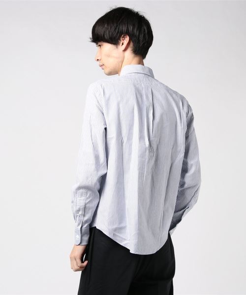 お気に入り値下げ ストライプ柄ボタンダウンシャツ ビジネスシャツ Estnation エストネーション のファッション トップス Estnation ビジネスシャツ セール ビジネスシャツ