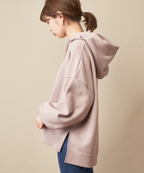 natural couture(ナチュラルクチュール)の「【WEB限定】裏起毛裏毛ゆるパーカー(スウェット・レディース・オフホワイト/モカ/ライトベージュ/ラベンダー・FREE)」の21枚目の写真