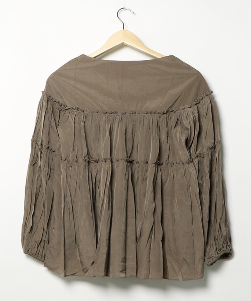 coca（coca）（コカ）の「袖バルーンティアードブラウス（シャツ/ブラウス・レディース・ベージュ・ONE SIZE）」の2枚目の写真