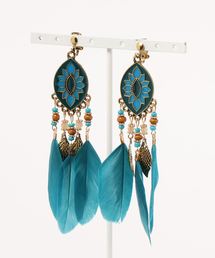 チャイハネ | 【チャイハネ】オリエンタルフェザーイヤリング(イヤリング)