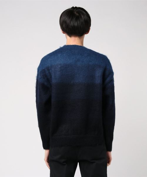 Milok（ミロック）の「MOHAIR GRADATION KNIT（ニット/セーター・メンズ・ネイビー/グレー・46）」の4枚目の写真