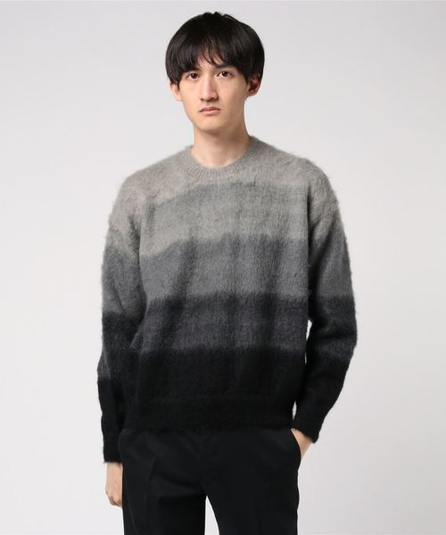 Milok（ミロック）の「MOHAIR GRADATION KNIT（ニット/セーター・メンズ・ネイビー/グレー・46）」の9枚目の写真