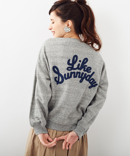 Another Edition(アナザーエディション)の「AE LIKE SUNNY DAY PO(スウェット・レディース・ホワイト/グレー/ワイン・フリ-)」の1枚目の写真