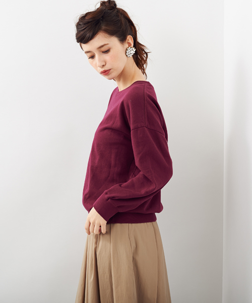 Another Edition(アナザーエディション)の「AE LIKE SUNNY DAY PO(スウェット・レディース・ホワイト/グレー/ワイン・フリ-)」の6枚目の写真