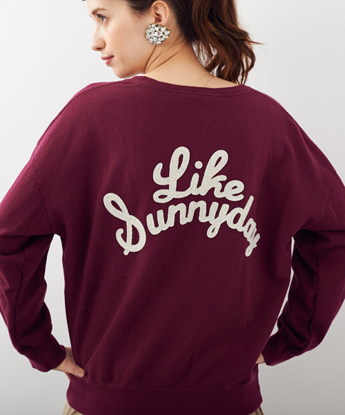 Another Edition(アナザーエディション)の「AE LIKE SUNNY DAY PO(スウェット・レディース・ホワイト/グレー/ワイン・フリ-)」の8枚目の写真