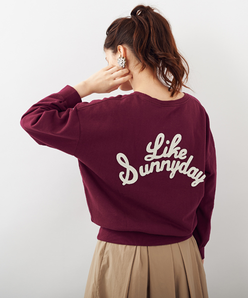 Another Edition(アナザーエディション)の「AE LIKE SUNNY DAY PO(スウェット・レディース・ホワイト/グレー/ワイン・フリ-)」の9枚目の写真