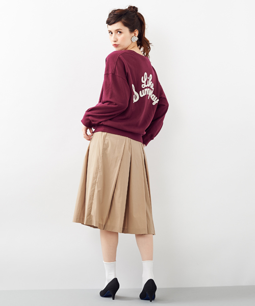 Another Edition(アナザーエディション)の「AE LIKE SUNNY DAY PO(スウェット・レディース・ホワイト/グレー/ワイン・フリ-)」の10枚目の写真