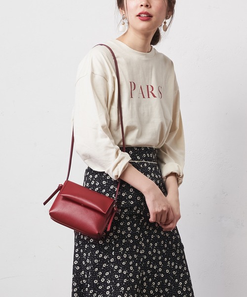 natural couture（ナチュラルクチュール）の「CITYロゴTシャツ（Tシャツ/カットソー・レディース・ベージュ/オフホワイト/ピンク/ナチュラル・FREE）」の2枚目の写真