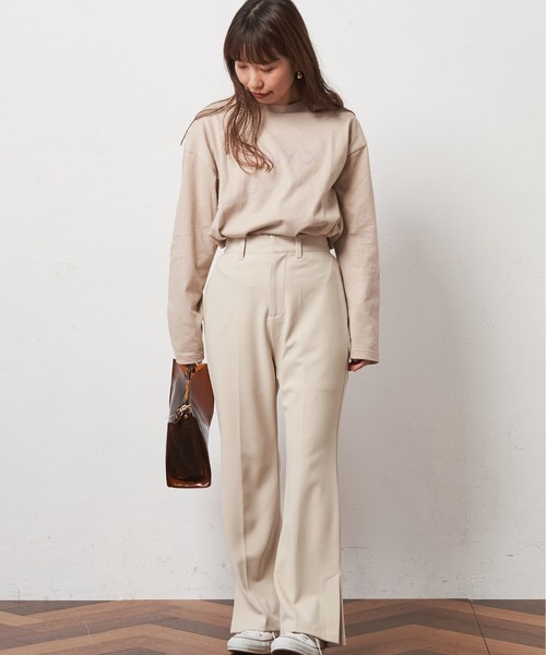 natural couture（ナチュラルクチュール）の「CITYロゴTシャツ（Tシャツ/カットソー・レディース・ベージュ/オフホワイト/ピンク/ナチュラル・FREE）」の10枚目の写真