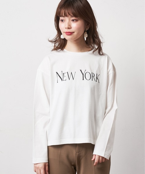 natural couture（ナチュラルクチュール）の「CITYロゴTシャツ（Tシャツ/カットソー・レディース・ベージュ/オフホワイト/ピンク/ナチュラル・FREE）」の21枚目の写真