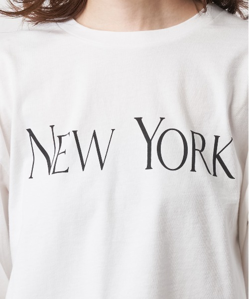 natural couture（ナチュラルクチュール）の「CITYロゴTシャツ（Tシャツ/カットソー・レディース・ベージュ/オフホワイト/ピンク/ナチュラル・FREE）」の9枚目の写真