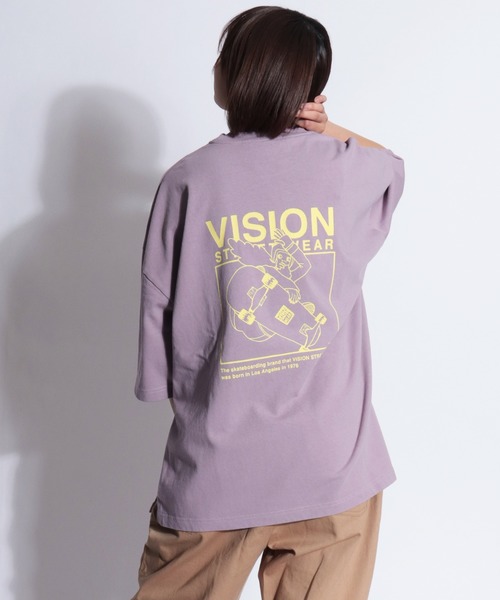 VISION STREET WEAR（ヴィジョンストリートウェア）の「【VISION STREET WEAR】ベビーウェイト オリジナルデザインプリント ビッグシルエット 半袖Tシャツ（Tシャツ/カットソー・メンズ・チャコールグレー/ライトグレー/ベージュ/パープル/オフホワイト/ネイビー/ミント/チャコール/ホワイト系その他/グリーン系その他/グレー系その他/ホワイト系その他2/パープル系その他/グレー系その他3/ホワイト系その他3/ケリー/グレー系その他2/ベージュ系その他/パープル系その他2/ホワイト系その他4・M/L/LL）」の18枚目の写真