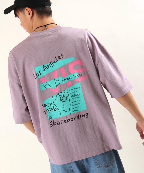 VISION STREET WEAR（ヴィジョンストリートウェア）の「【VISION STREET WEAR】ベビーウェイト オリジナルデザインプリント ビッグシルエット 半袖Tシャツ（Tシャツ/カットソー・メンズ・チャコールグレー/ライトグレー/ベージュ/パープル/オフホワイト/ネイビー/ミント/チャコール/ホワイト系その他/グリーン系その他/グレー系その他/ホワイト系その他2/パープル系その他/グレー系その他3/ホワイト系その他3/ケリー/グレー系その他2/ベージュ系その他/パープル系その他2/ホワイト系その他4・M/L/LL）」の19枚目の写真