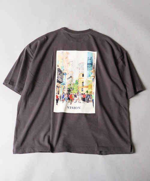 VISION STREET WEAR（ヴィジョンストリートウェア）の「【VISION STREET WEAR】ベビーウェイト オリジナルデザインプリント ビッグシルエット 半袖Tシャツ（Tシャツ/カットソー・メンズ・チャコールグレー/ライトグレー/ベージュ/パープル/オフホワイト/ネイビー/ミント/チャコール/ホワイト系その他/グリーン系その他/グレー系その他/ホワイト系その他2/パープル系その他/グレー系その他3/ホワイト系その他3/ケリー/グレー系その他2/ベージュ系その他/パープル系その他2/ホワイト系その他4・M/L/LL）」の21枚目の写真