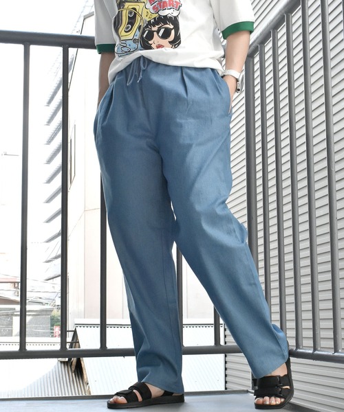 おしゃれスタ(オシャレスタ)の「ストレッチデニムシェフパンツ(IR) オーバーサイズ メンズ レディース(デニムパンツ・メンズ・ケミカルウォッシュ/ワンウォッシュ・M/L/XL/S)」の1枚目の写真