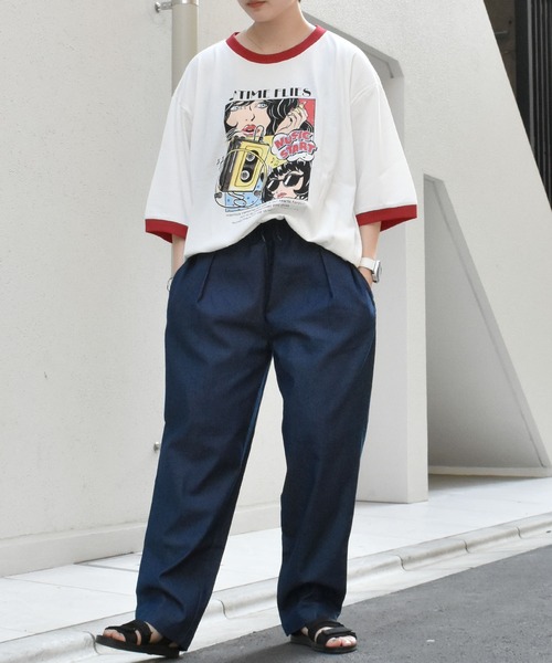 おしゃれスタ(オシャレスタ)の「ストレッチデニムシェフパンツ(IR) オーバーサイズ メンズ レディース(デニムパンツ・メンズ・ケミカルウォッシュ/ワンウォッシュ・M/L/XL/S)」の6枚目の写真