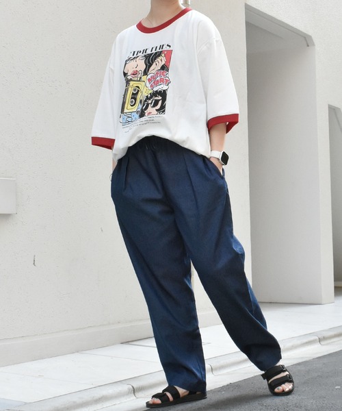 おしゃれスタ(オシャレスタ)の「ストレッチデニムシェフパンツ(IR) オーバーサイズ メンズ レディース(デニムパンツ・メンズ・ケミカルウォッシュ/ワンウォッシュ・M/L/XL/S)」の7枚目の写真