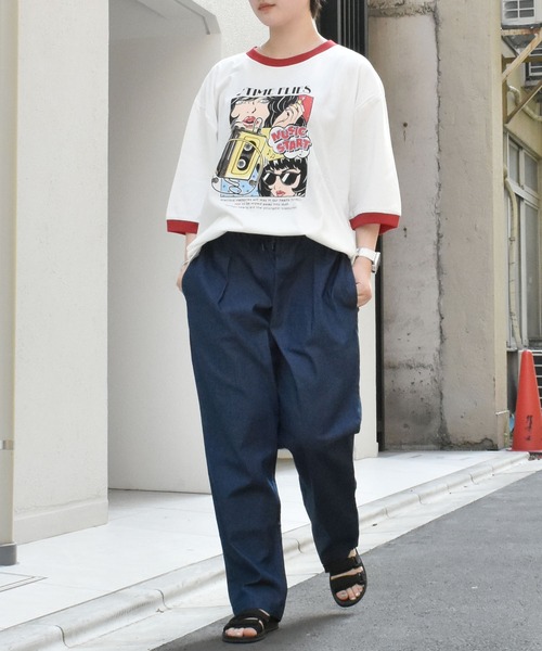 おしゃれスタ(オシャレスタ)の「ストレッチデニムシェフパンツ(IR) オーバーサイズ メンズ レディース(デニムパンツ・メンズ・ケミカルウォッシュ/ワンウォッシュ・M/L/XL/S)」の9枚目の写真