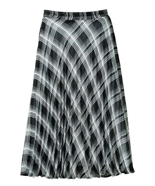 GeeRA(ジーラ)の「バイアスチェックプリーツスカート(スカート・レディース・チェック・MEDIUM/LARGE/X-LARGE)」の2枚目の写真