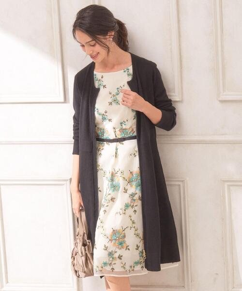 TOCCA(トッカ)の「【洗える!】CASHMERE LONG カーディガン(カーディガン/ボレロ・レディース・ブラウン系/ライトグリーン系/オールドローズ系/ワイン系/アイボリー系/ピンク系/ブラック系・F)」の2枚目の写真
