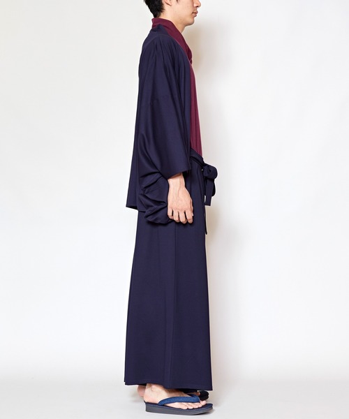 カヤ（カヤ）の「【カヤ】-KETAKASHI- 気高しメンズ羽織り（カーディガン/ボレロ・メンズ・エンジ/ネイビー/スミクロ・FREE）」の8枚目の写真