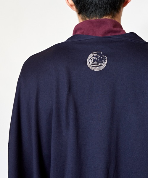 カヤ（カヤ）の「【カヤ】-KETAKASHI- 気高しメンズ羽織り（カーディガン/ボレロ・メンズ・エンジ/ネイビー/スミクロ・FREE）」の10枚目の写真