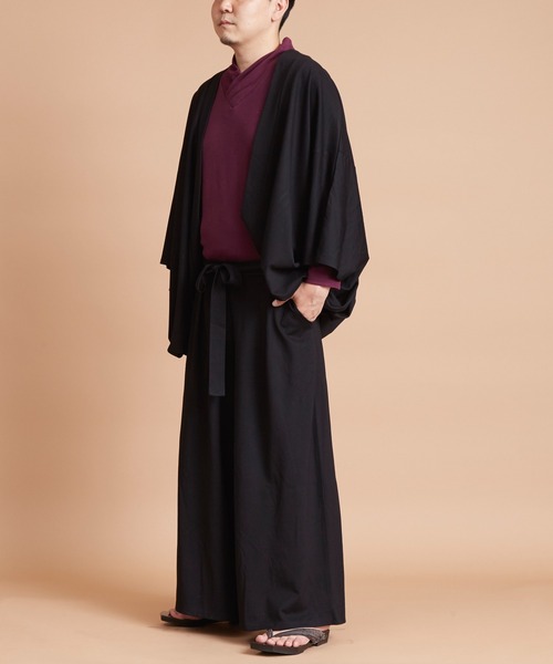 カヤ（カヤ）の「【カヤ】-KETAKASHI- 気高しメンズ羽織り（カーディガン/ボレロ・メンズ・エンジ/ネイビー/スミクロ・FREE）」の18枚目の写真