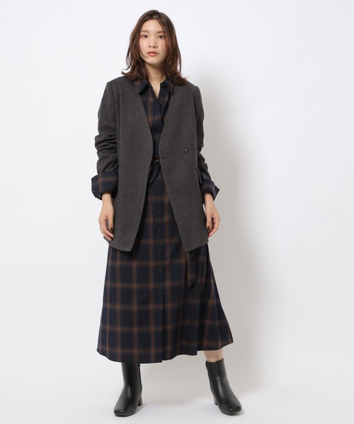 BABYLONE（バビロン）の「チェックシャツワンピース（シャツワンピース  