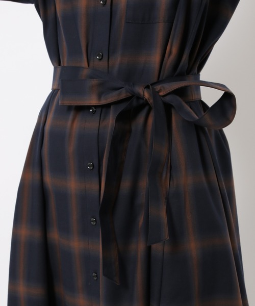 BABYLONE（バビロン）の「チェックシャツワンピース（シャツワンピース  