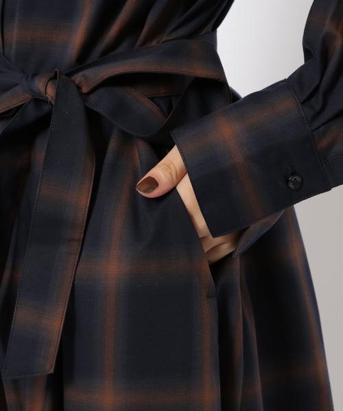 BABYLONE（バビロン）の「チェックシャツワンピース（シャツワンピース  