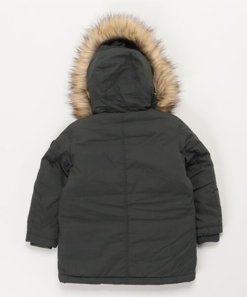 DIESEL（ディーゼル）の「DIESEL（ディーゼル）Kids & Junior ボア付フーディーブルゾンジャケットコート（ダウンジャケット/コート・キッズ・カーキ・4Y/6Y/8Y/10Y/12Y/14Y/16Y）」の2枚目の写真