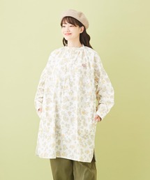 CUBE SUGAR（キューブシュガー）の「シャンブレー 総柄 プリント ギャザー ワンピース（シャツワンピース・レディース）」