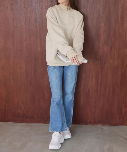 Girly Doll（ガーリードール）の「リブニットドッキングトレーナー（スウェット・レディース・ブラック/ピンク/グリーン/グレー/アイボリー・2XL/XL/L/M）」の13枚目の写真