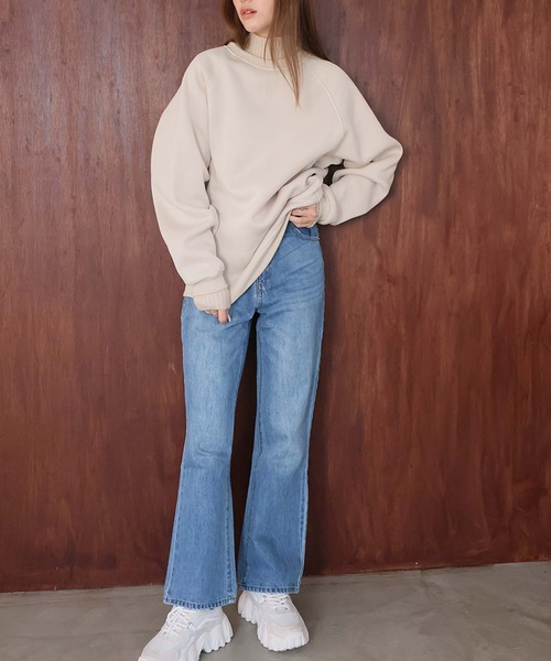 Girly Doll（ガーリードール）の「リブニットドッキングトレーナー（スウェット・レディース・ブラック/ピンク/グリーン/グレー/アイボリー・2XL/XL/L/M）」の16枚目の写真