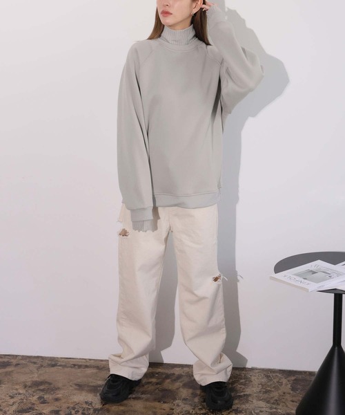 Girly Doll（ガーリードール）の「リブニットドッキングトレーナー（スウェット・レディース・ブラック/ピンク/グリーン/グレー/アイボリー・2XL/XL/L/M）」の18枚目の写真