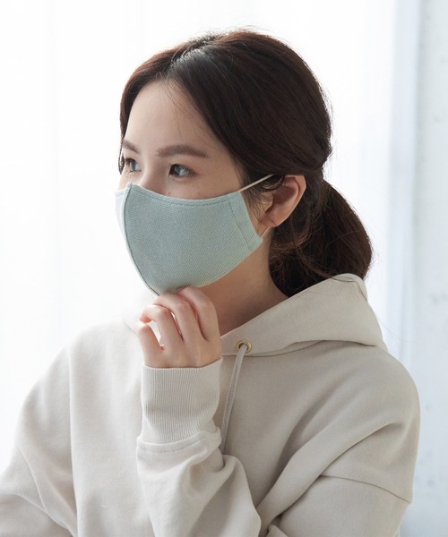 ROPE' PICNIC（ロペピクニック）の「【抗菌防臭加工】ミラノリブニットマスク（その他・レディース・ホワイト/ベージュ/グリーン系その他/ピンク系その他・FREE）」の4枚目の写真