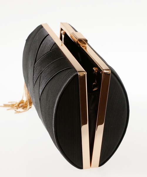 PourVous（プールヴー）の「コンパクトクラッチパーティーバッグ 結婚式 同窓会 オケージョン 二次会（クラッチバッグ・レディース・ブラック/ゴールド・FREE）」の13枚目の写真