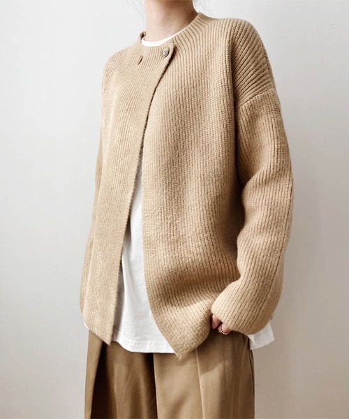 MAISON DE THERESE(メゾン ド テレーズ)の「新作前開けニットカーディガン(カーディガン/ボレロ・レディース・ブラック/キャメル/ブラウン/ベージュ・FREE)」の17枚目の写真