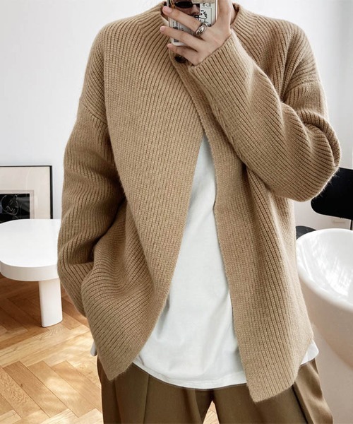 MAISON DE THERESE(メゾン ド テレーズ)の「新作前開けニットカーディガン(カーディガン/ボレロ・レディース・ブラック/キャメル/ブラウン/ベージュ・FREE)」の9枚目の写真