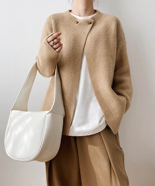 MAISON DE THERESE(メゾン ド テレーズ)の「新作前開けニットカーディガン(カーディガン/ボレロ・レディース・ブラック/キャメル/ブラウン/ベージュ・FREE)」の6枚目の写真