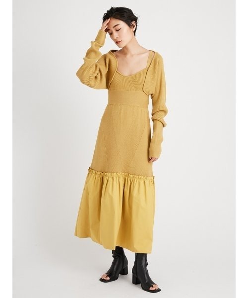 styling/（スタイリング）の「アンサンブルニットドッキングワンピース 